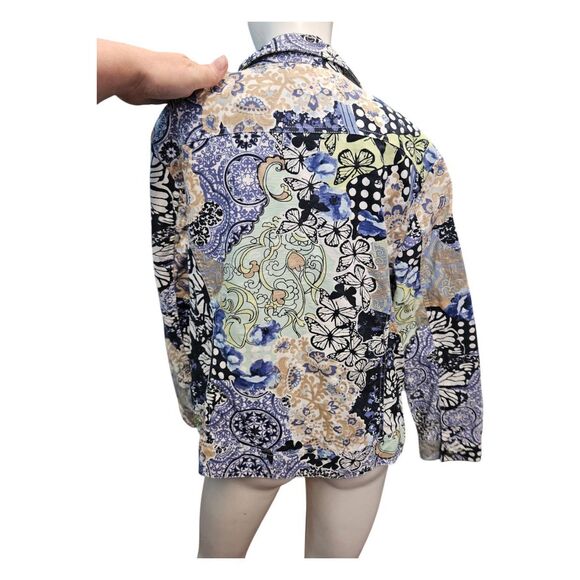 Christopher & Banks Butterfly Jean Jacket Size XL - Picture 5 of 8